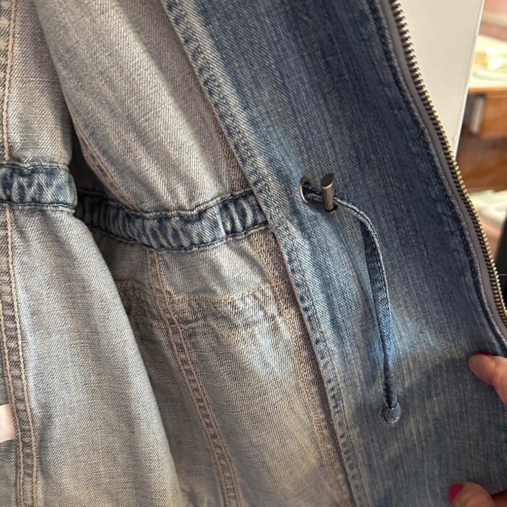 J. Jill Women's Sky Blue Jean Jacket - Picture 2 of 6